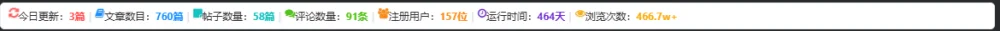子比主题 – 数据统计条代码|风雪源码